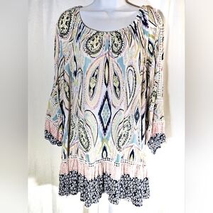 2/$20 Fever Multicolor Tunic Top